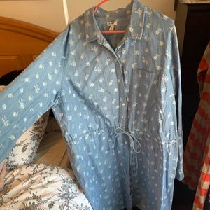 Chambray shirt dress